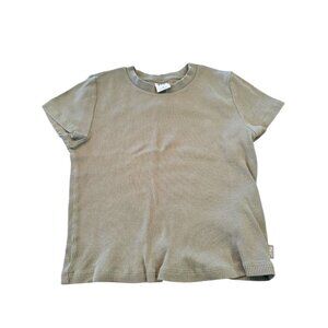 Tna‎ Aritzia Women's Ribbed Crop T-Shirt in Green Size Small